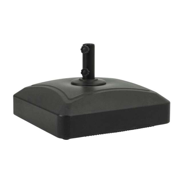 Living and Home 55cm Fillable Patio Umbrella Stand with Wheels, Black Multi One Size