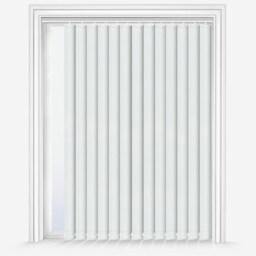60cm White Dimout Vertical Blind 89mm Slats 240cm Drop White White