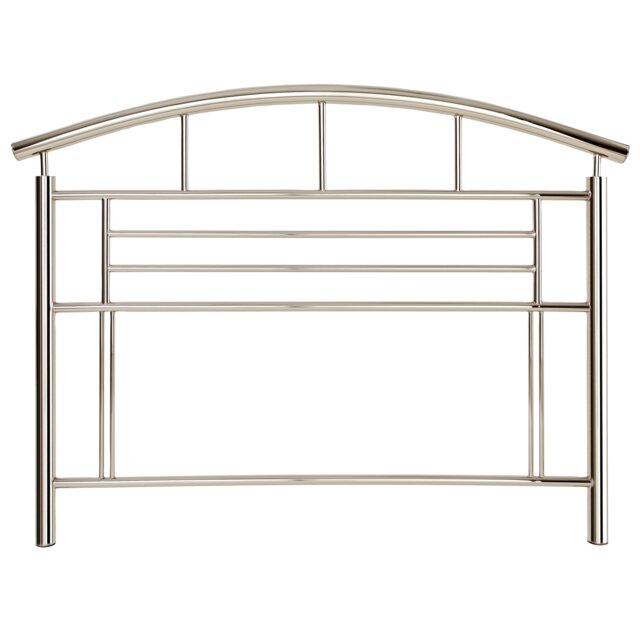 6ft Super King Shiny Chrome Nickel, Metal Bed Headboard. Floorstanding bed headend. Chrome 1