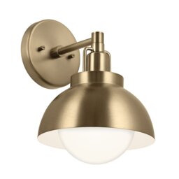 Kichler Niva Dome Wall Lamp Contemporary Champagne Bronze 1x E27