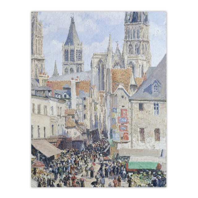 Grocery Street Rouen Cityscape Pissarro Wall Art Poster Print