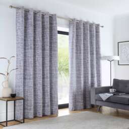 "Portfolio Home Maine Geometric Abstract Grey 66""x90"" Fully Lined Eyelet Curtains Grey"