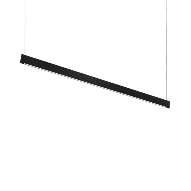 Steel Accent LED Bar Pendant Ceiling Light Black 3000K