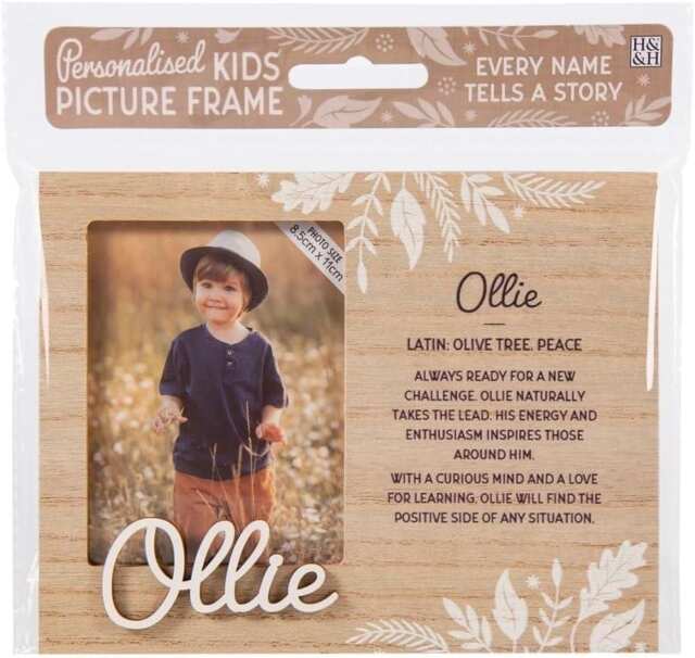 History & Heraldry Pre-Personalised Kids Wooden Picture Frame - Ollie