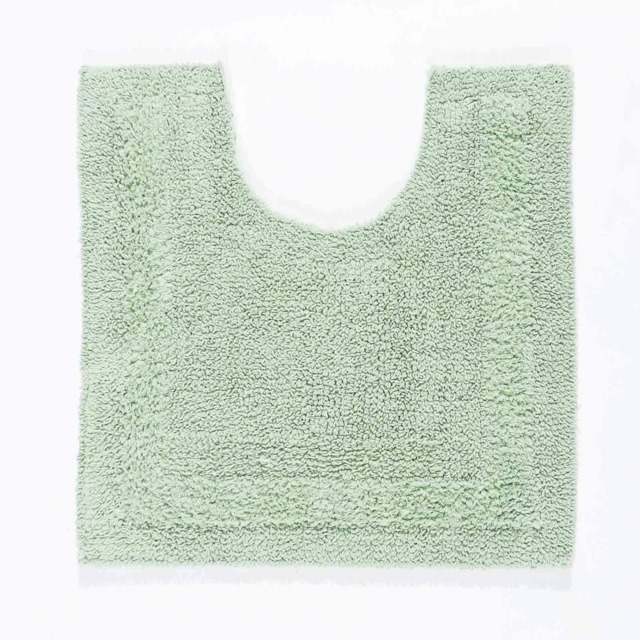 Homescapes Luxury Reversible Cotton Pedestal Mat - Sage Green Sage Green