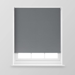 A.Unique Home Premium Trimmable Thermal Blackout Roller Window Blind - 5FT - Charcoal - 150cm (W) x 170cm (L)