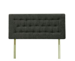 Lona Charcoal Chenille Headboard Super King Multi