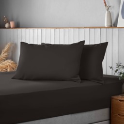 Silentnight Supersoft Black Pillowcase Pair