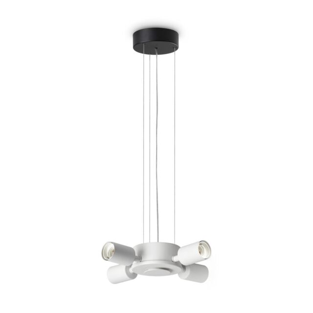 Set Up Multi Arm Pendant Ceiling Light Black 4x E27