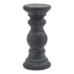 Amalfi Small Column Candle Holder - Ceramic - L10 x W10 x H20 cm - Grey Grey