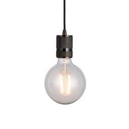Urban 1 Light Pendant Black Chrome Plate, E27