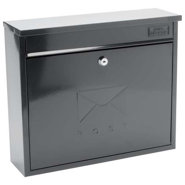 Burg-Wachter Elegance Wall Mounted Galvanised Stell Lockable Weatherproof Ppost Box - 36x31x11cm Multi Anthracite