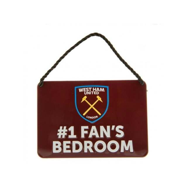 West Ham United FC #1 Fans Bedroom Door Sign - Maroon - One Size