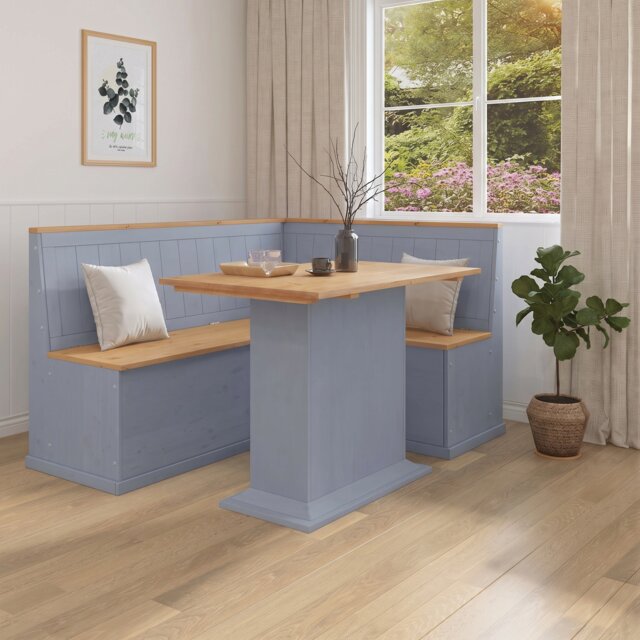 Sara corner Bench S in Grey Wax