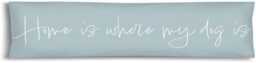 KAV Door Draught Stopper - Under Door Seal, Door Noise Blocker, and Gap Filler with Weather Stripping for Exterior Doors and Soundproofing, 100 Percent Cotton - Misty Blue