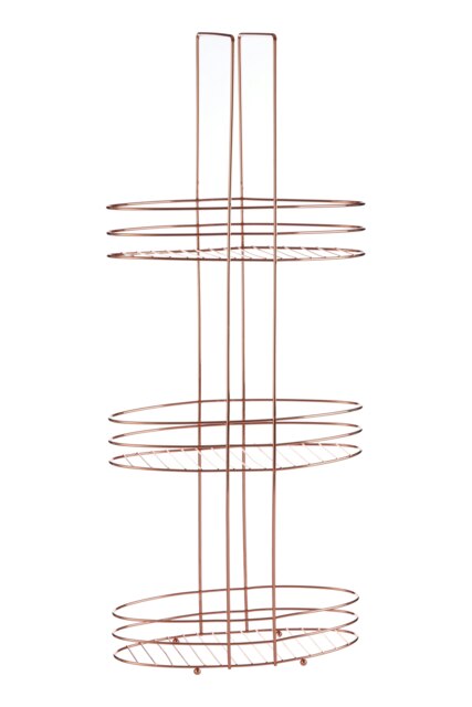 Dara 3 Tier Copper Plated Storage Rack Gold