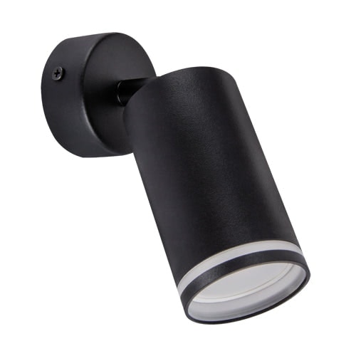 CGC OLI Black GU10 Ceiling Wall Spot Light Halo Ring With Adjustable Head Black