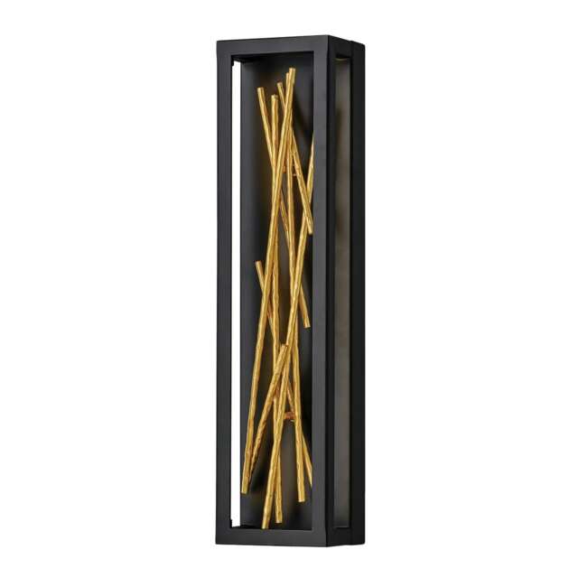 Hinkley Styx Integrated LED Wall Lamp Black & Golded Gold, 3000K