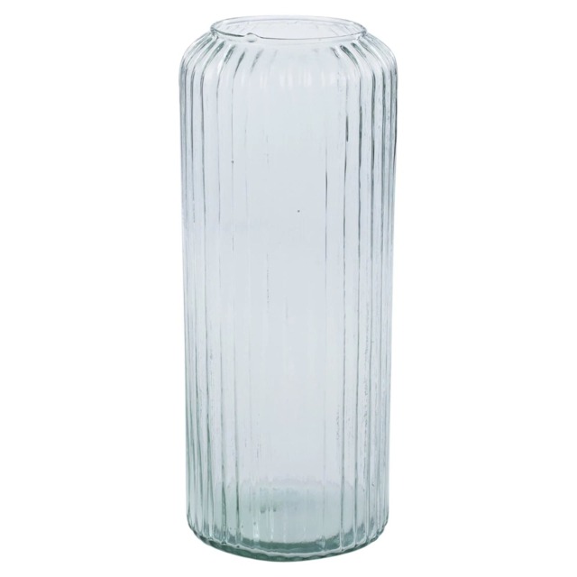 36cm Large Tall Decorative Glass Vase Flowers Arrangement Vertical Line Design