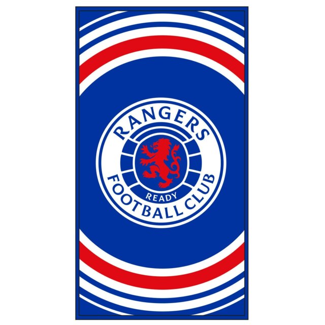 Rangers FC Pulse Bath Towel - Blue/White/Red - One Size Blue One size