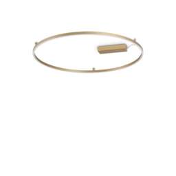 Oracle Slim 90cm Non Dim 3000K Round Integrated LED Semi Flush Ceiling Light Brass 5650lm