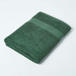 Homescapes Turkish Cotton Jumbo Towel - Dark Green Green