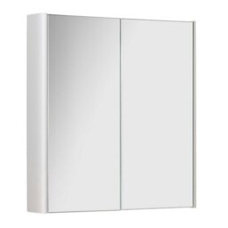 500mm 2 Door Bathroom Mirror Cabinet- White Gloss- (Choice) White White 1