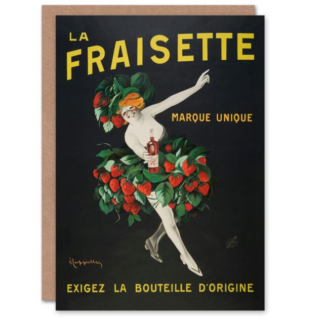 Leonetto Cappiello Art Card Fraisette Strawberry Liqueur Vintage Ad
