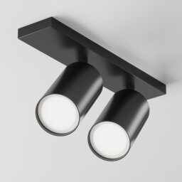 Focus S Twin Ceiling Spotlight Black 2xGU10