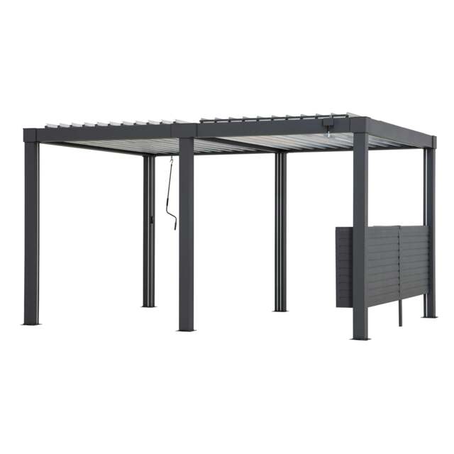 Sunjoy Accessory Bar for Louvered Pergola, 3M Side-powder Coated（Not Inculde Gazebo）
