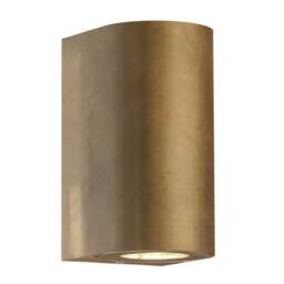 Nordlux Canto Outdoor Wall Light Brass Brass Solar GU10 Sensor Coastal/Marine Safe - Mains Powered, IP44