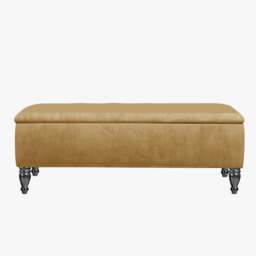 Lisbon Plain 150cm Ottoman Storage Bench - Plush Velvet Shoe Bench - Mink Upholstery Footstool with Storage