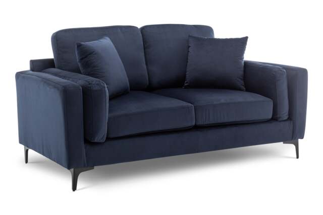 Velvet Navy Blue 2 Seater Sofa MARGHERA