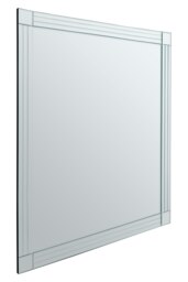 Sana Square Wall Mirror with Linear Detail Clear