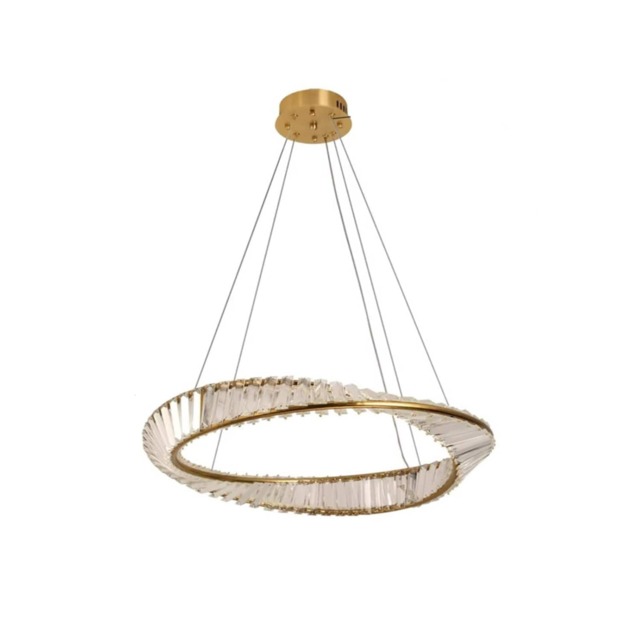 Luxury Gold Chandelier 58cm 3 Color Lights