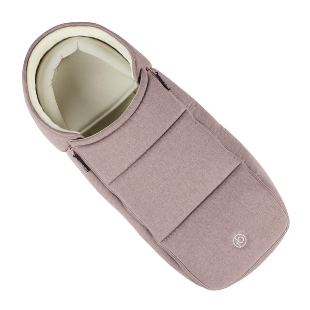 Newborn Cocoon 2-in-1 Carrycot & Footmuff, Birth-6 Months, Universal Fit, Faux Fur Lining, Shower-resistant, Removable Head Support (Dusky Pink)