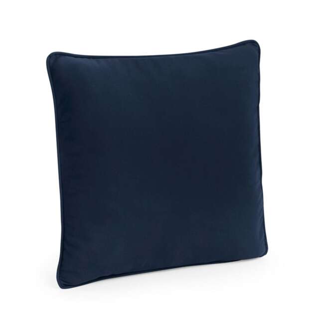 Westford Mill Fairtrade Cotton Piped Cushion Cover - Natural/French Navy - 40cm x 40cm x 18cm