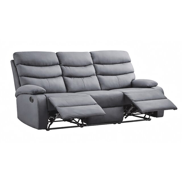 Kidsaw, 3 Seater Recliner Sofa, Grey