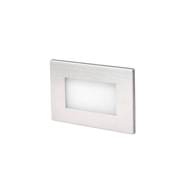 Gron LED Outdoor Recessed Wall Light Matt Nickel IP65