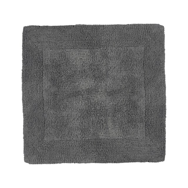 Heavyweight Reversible Square Bath Mat Grey Charcoal