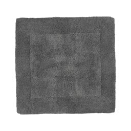 Heavyweight Reversible Square Bath Mat Grey Charcoal