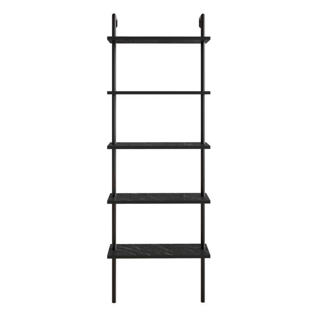 Decorotika Paula 5-tier Bookcase Shelving Unit Display Stand - 60 cm W x 22 cm D x 174 cm H