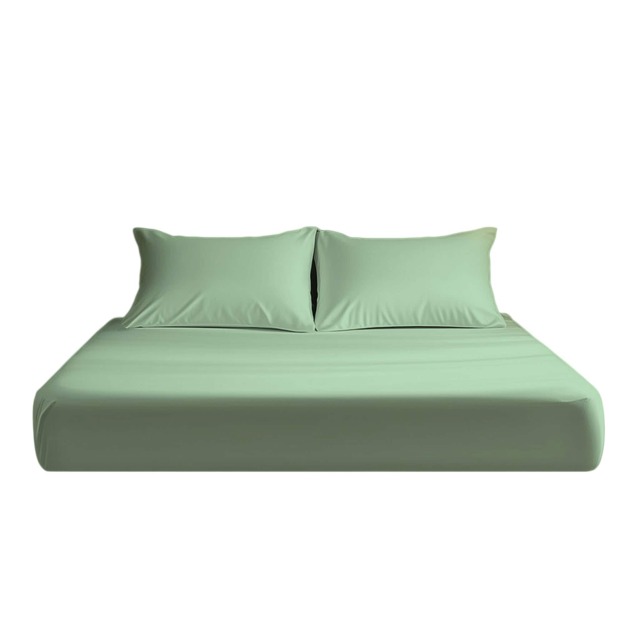 Microfibre Soft Touch Fitted Sheet 25cm Skirt Plain Dyed Bed Linen Blue Blue Duck Egg Blue King