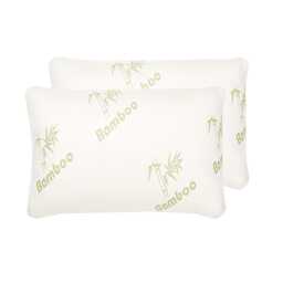 Bambico Medium Support Bamboo Memory Foam Pillow Hypoallergenic Comfort Cream