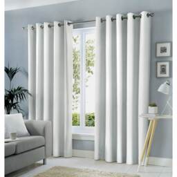 Fusion Sorbonne Eyelet Curtains White