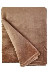 "Plush Collection Flannel Fleece Super Soft Throw in Mink (79"" x 95"")"