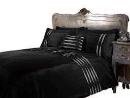 Crystal Cushion Cover Filled Boudoir Black 50 x 30 cm 1