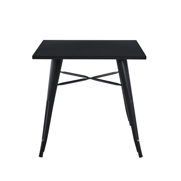 Garden Bar Table - Metal - L80 x W50 x H76 cm - Black Black