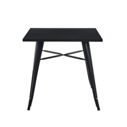 Garden Bar Table - Metal - L80 x W50 x H76 cm - Black Black