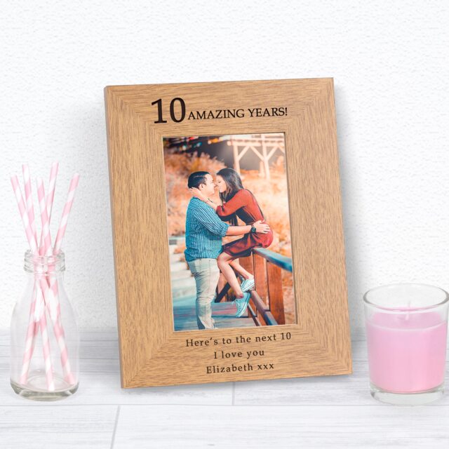 Personalised Amazing Years Anniversary Wood Frame 6x4 Couple Gift